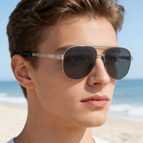Gafas De Sol Aviador Polarizadas Montura De Metal Protección UV400 Lentes TAC Moda Retro Exterior Conducción Para Hombres Mujeres