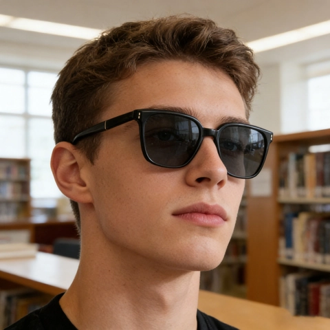 Square Polarized Sunglasses Oversized PC Metal Frame UV400 Driving Outdoor Fashion Eyewear Unisex