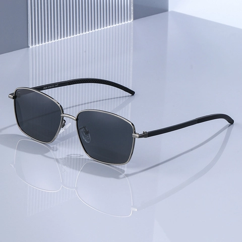 Men's Square Polarized Sunglasses Fashion Metal Frame UV400 Protection Outdoor Driving Fishing Sunshades Classic Eyewear