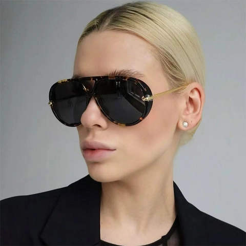 Retro Pilot Aviator Sunglasses For Men Women Large Frame Punk UV400 Protection PC Metal Temple Fashion Sun Glasses Shades