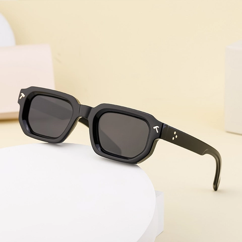 Retro Square Polarized Sunglasses For Women Men Fashion UV400 Protection Driving Sun Glasses With T Metal Decoration