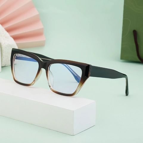 Cat Eye Glasses Anti Blue Light PC Frame Retro Square Fashion Clear Lens Eyewear Women