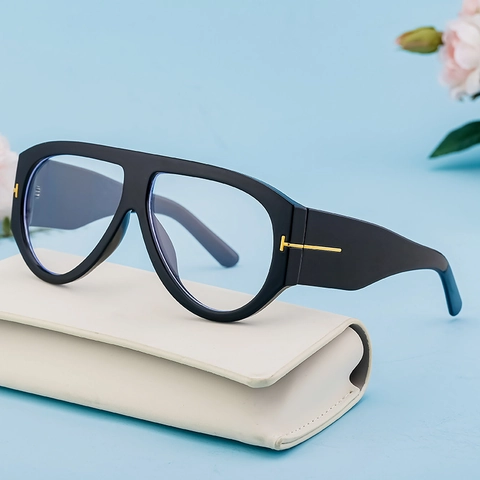 Gafas De Sol Piloto Sobredimensionadas Protección UV400 Montura De Plástico Moda Retro Con Decoración De Metal