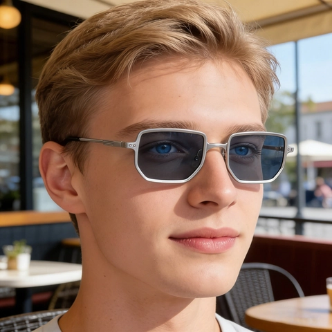 Retro Square Metal Frame Sunglasses UV400 Protection Men Women Fashion Shades Outdoor Driving Eyewear