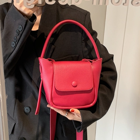 Borsa Da Donna Motivo Litchi Pelle PU Patta Retrò Borsa A Tracolla Con Tracolla Regolabile Borsa A Spalla Versatile