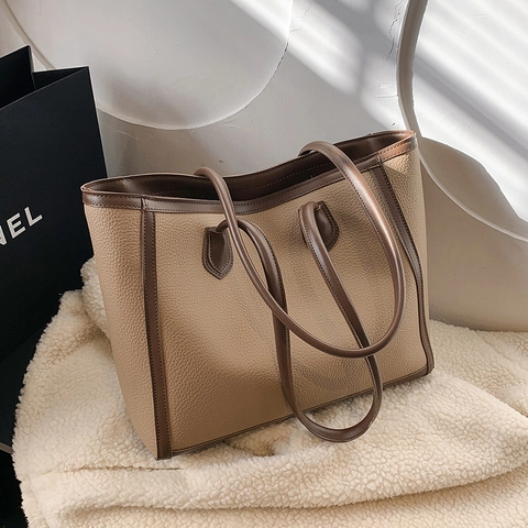 Borsa Tote Donna Grande Capacità Pelle Sintetica Martellata Minimalista Borsa A Spalla Pendolare