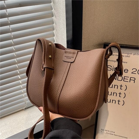 Borsa A Tracolla Da Donna In Pelle PU Martellata E Pochette Piccola Grande Capacità Borsa A Spalla Stile Retro