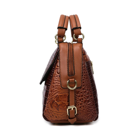 Borsa A Mano In Pelle PU Con Motivo Coccodrillo Per Donna Tote Vintage Tracolla Con Pochette E Portacarte Grande Capacità