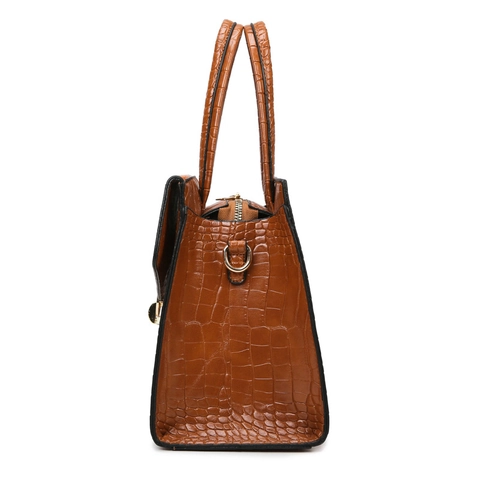 Women Croco Snake Pattern PU Leather Handbag And Wallet And Card Holder Set Shoulder Crossbody Bag Fashion Bag Set