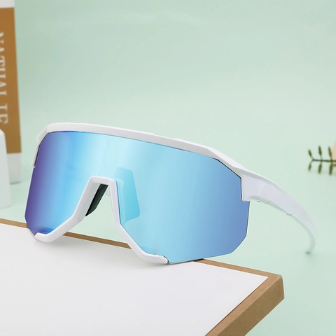 Gafas De Sol Deportivas Montura PC De Una Pieza Protección UV400 Ciclismo Al Aire Libre Moda Gran Escudo Hombres Mujeres