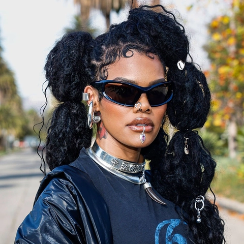 Sports Sunglasses Y2K Punk Wrap Around Cycling Eyewear UV400 Protection PC Frame Polycarbonate Lens Outdoor For Women Men