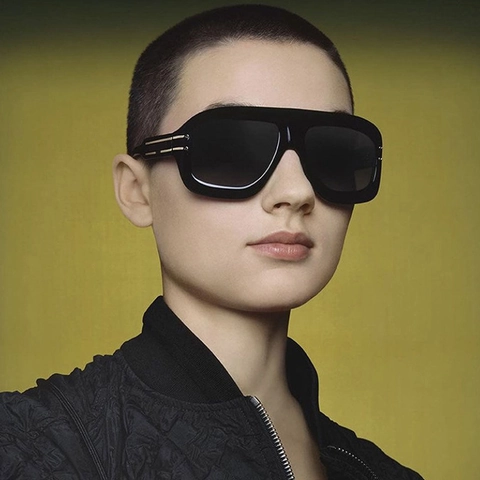 Square Sunglasses Oversized Fashion PC Frame UV400 Protection Outdoor Sports Retro Style For Women