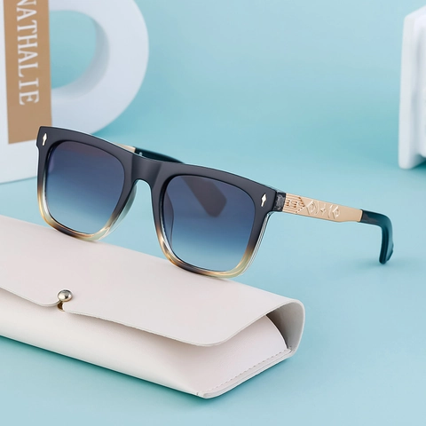 Square Polarized Sunglasses For Men Retro Metal Frame UV400 Protection Driving Outdoor Eyewear TAC Lens Classic