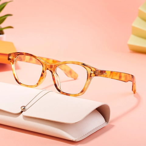 Monturas De Gafas Ópticas Cat Eye Material PC Anti Luz Azul Retro Marco Pequeño Decoración De Remaches Para Hombres Mujeres