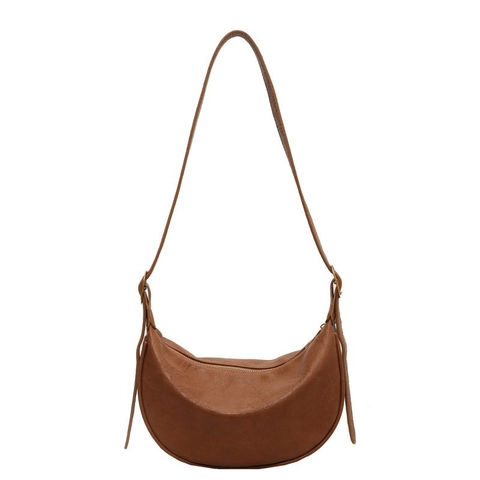Bolso Hobo Mujer Cuero PU Texturizado Bolso Hombro Media Luna Ajustable Vintage Minimalista De Mano Bandolera
