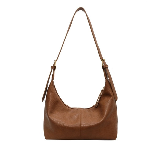 Borsa A Spalla Hobo In Pelle PU Vintage Da Donna Borsa Tote Minimalista Di Grande Capacità Con Tracolla Regolabile