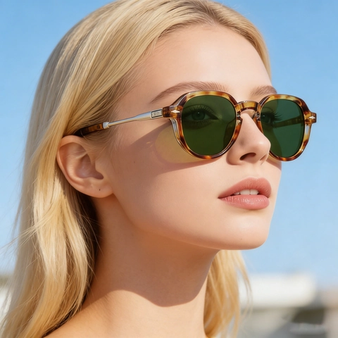 Gafas De Sol Cuadradas Retro Metal PC Protección UV400 Aire Libre Viajes Moda Para Hombres Mujeres