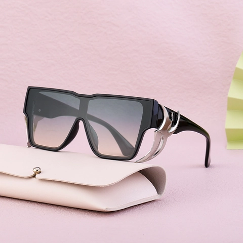 Gafas De Sol Cuadradas Grandes Punk Gótico Decoración Metal Garra Montura PC UV400 Moda Para Hombre Mujer