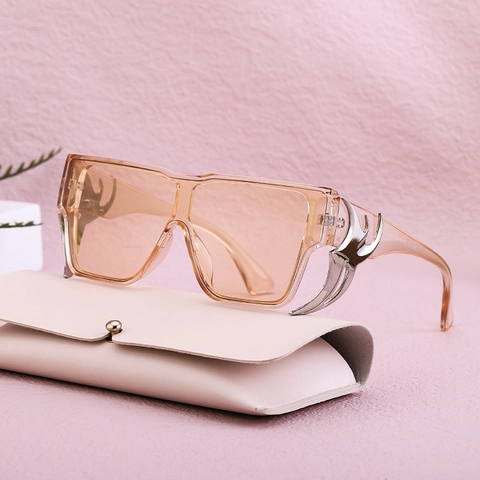Gafas De Sol Cuadradas Grandes Punk Gótico Decoración Metal Garra Montura PC UV400 Moda Para Hombre Mujer
