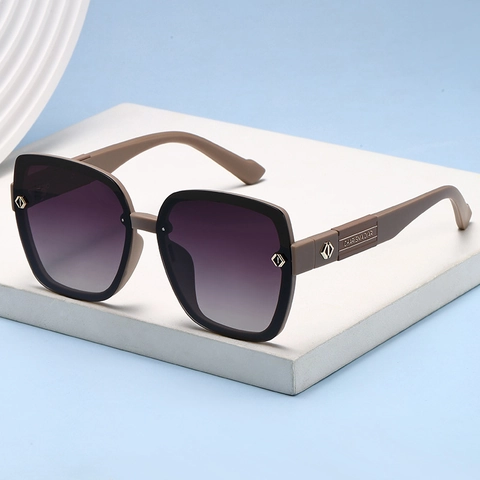 Gafas De Sol Polarizadas Para Mujer Marco Cuadrado Grande Montura PC Lentes Degradadas TAC Protección UV400 Moda Exterior