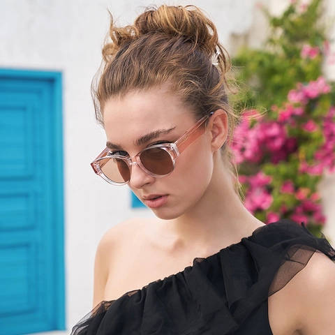 Occhiali Da Sole Retro Cat Eye Protezione UV Montatura In Plastica Trasparente Metallo Moda Tendenza Outdoor Unisex Accessori