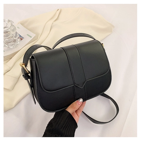 Borsa A Spalla Tracolla Da Donna Minimalista Retro In Pelle PU Con Patta Piccola Borsa Quadrata Con Tracolla Regolabile