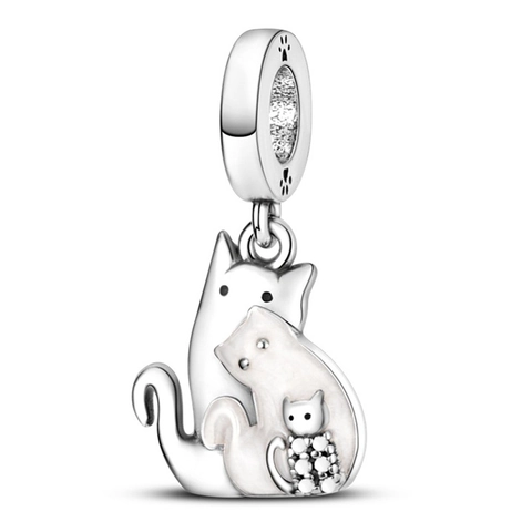 Cartoon Animal Metal Enamel Charms For DIY Jewelry Making Cartoon Cat Dog Sloth Pendants Rhinestone Beads DIY Jewelry Gift