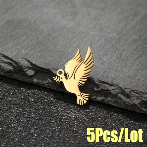 Colgantes De Pájaro De Acero Inoxidable Forma Paloma Colibrí Fénix Abalorios De Collar Para Hacer Joyas DIY Moda Mujeres