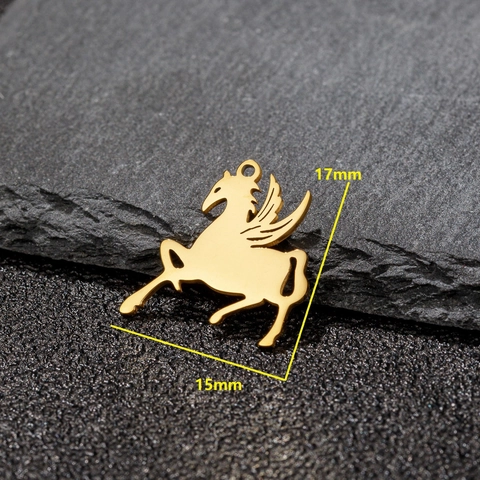Pegasus Anhänger Edelstahl Mythologische Fliegendes Pferd Flügel DIY Schmuckherstellung Zubehör Mode Für Damen Herren