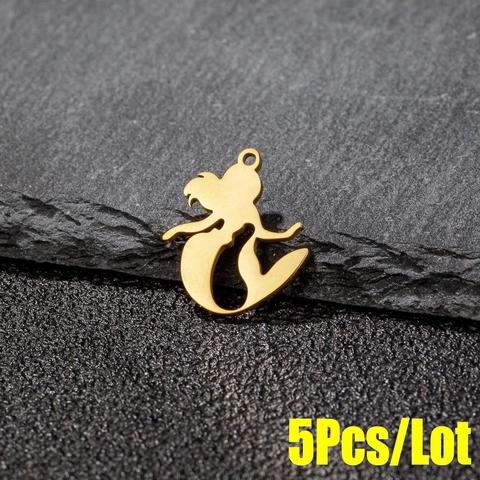 Dijes De Sirena Colgantes Acero Inoxidable Accesorios Para Hacer Joyas Silueta Hueca Elegante