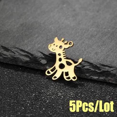 Hohl Tier Anhänger Edelstahl Geometrischer Elefant Fuchs Giraffe Phönix Kolibri Charm Für DIY Schmuckherstellung