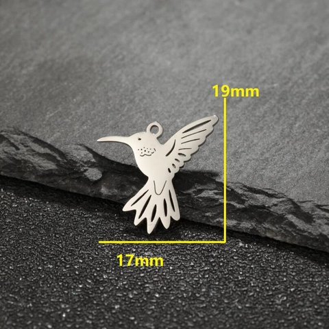 Colgantes De Colibrí De Acero Inoxidable Huecos Forma De Pájaro Animal Para Fabricación De Joyas DIY Accesorios De Moda