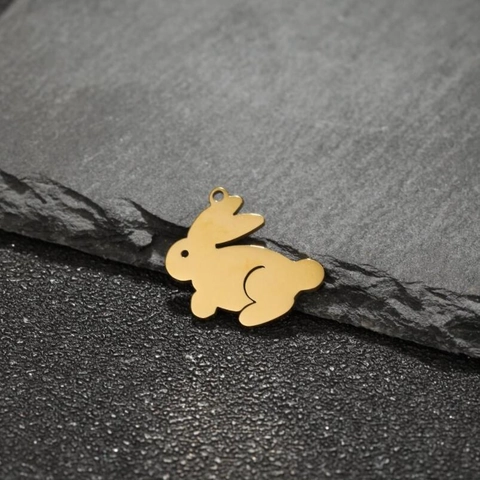 Kaninchen Form Edelstahl Anhänger Für DIY Schmuckherstellung Minimalistische Tier Charms Schlüsselbein Halskette Zubehör