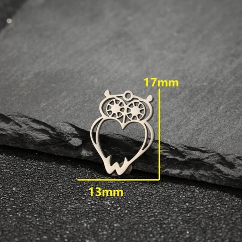 Dijes Colgantes De Animales De Acero Inoxidable Para Hacer Joyas DIY Búho Mariposa Elefante Serpiente Gato Unicornio