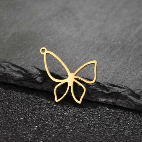 Dijes De Mariposa Acero Inoxidable Colgantes Huecos Para Creación De Joyas DIY Collares Pulseras Pendientes Moda Elegante