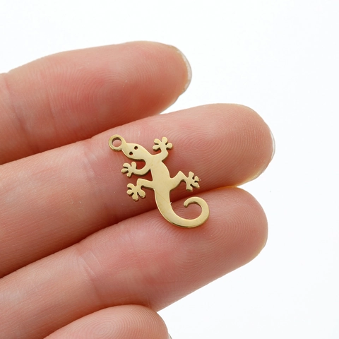 Roestvrij Stalen Gecko Hagedis Hangers Voor DIY Sieraden Maken Dier Charms Accessoires Voor Kettingen Armbanden Oorbellen