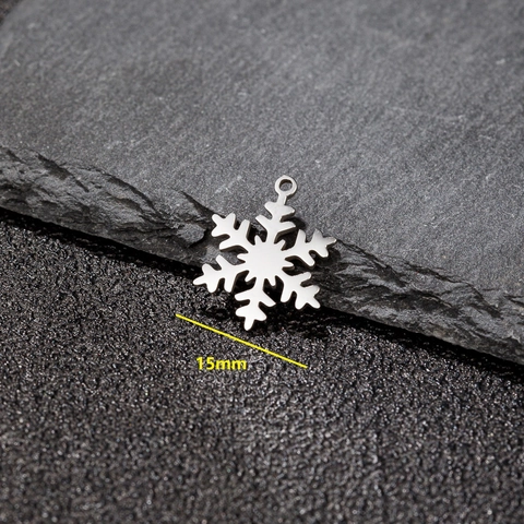 Weihnachtsbaum Und Schneeflocken Anhänger Aus Edelstahl DIY Schmuckherstellung Hohlstern Design Feiertagscharms