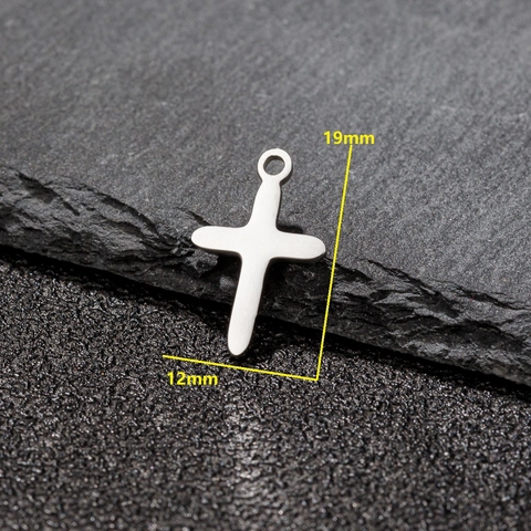 Colgante De Cruz Acero Inoxidable Pulido Minimalista Religioso DIY Fabricación De Joyas Para Hombres Mujeres