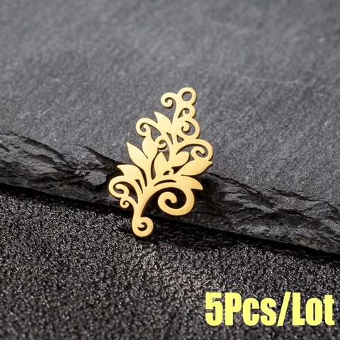 Ciondolo Albero Della Vita Acciaio Inossidabile Charm Foglia Traforata Per Creazione Gioielli DIY Stile Boho Accessori Eleganti