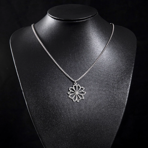 Collana Con Pendente Fiore Margherita Cava Acciaio Inossidabile Catena Lunga A O Stile Pastorale Gioielli Per Donna