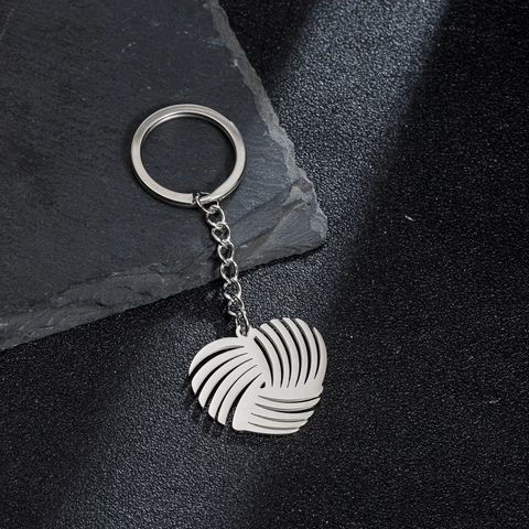 Llavero De Acero Inoxidable Geométrico Corazón Montaña Sol Ola Cactus Fantasma Cara Derretida Colgante De Metal Minimalista