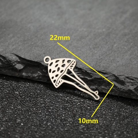 Colgante De Champiñón Con Piernas Humanas Acero Inoxidable Hueco Creativo DIY Accesorio Para Hacer Joyas