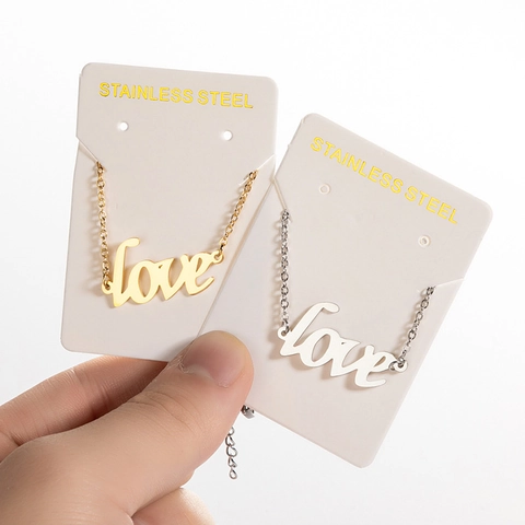 Bracciale In Acciaio Inossidabile Con Lettera Love Script Catena Regolabile Minimalista Gioielli Di Moda Per Donna