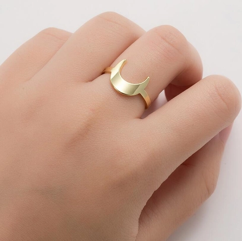 Anillo Geométrico Minimalista De Acero Inoxidable Ajustable Corazón Luna Estrella Triángulo Joyería De Dedo Para Hombre Mujer