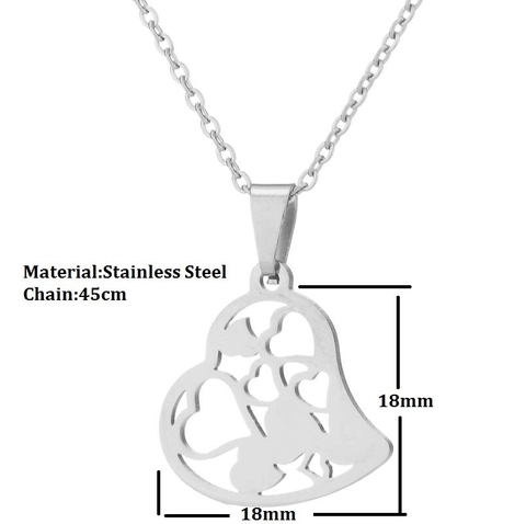 Hart Hanger Ketting Hol Ontwerp Roestvrij Staal 18K Verguld Eenvoudige Elegante Mode-Sieraden Voor Dames