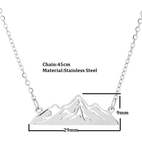 Collar Con Colgante De Pico De Montaña De Acero Inoxidable Minimalista Joyería Geométrica Regalo Para Mujeres