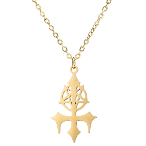 Collana Con Ciondolo A Croce Pentacolo Gotico In Acciaio Inossidabile Gioielli Punk Vintage Per Donna Uomo