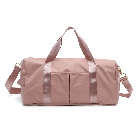 Sports Duffel Bag Waterproof Oxford Cloth Dry Wet Separation Shoe Compartment For Gym Yoga Travel Fitness Solid Color