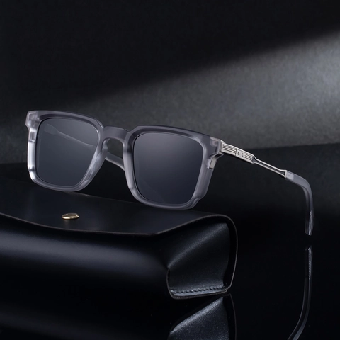 Men Square Polarized Sunglasses TAC Lens UV400 Protection Vintage Fashion Outdoor Driving Shades With Metal Hinge