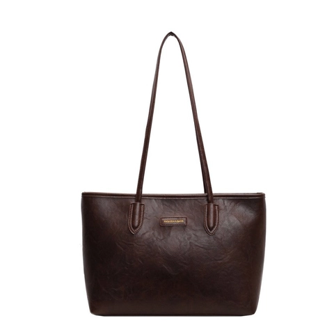 Borsa Tote Grande Capacità Per Donna In Pelle PU Vintage Testurizzata Borsa A Spalla Minimalista Per Pendolari